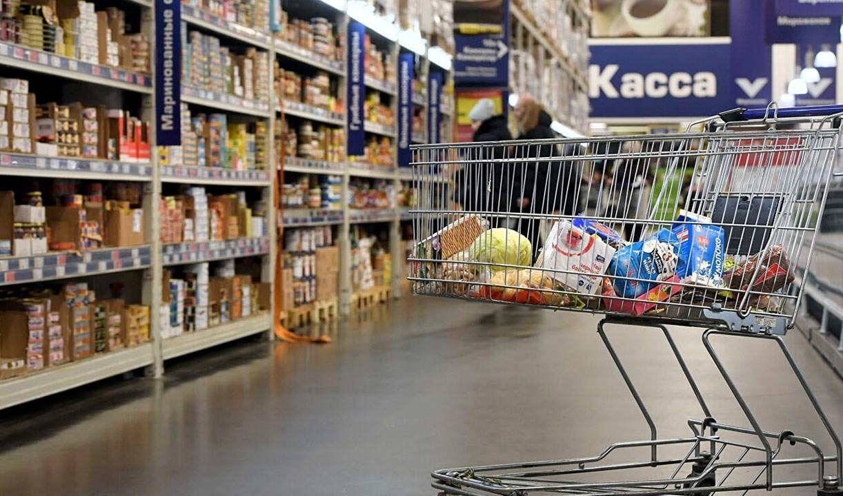 Металлическая корзина для покупок и металлическая тележка для покупок